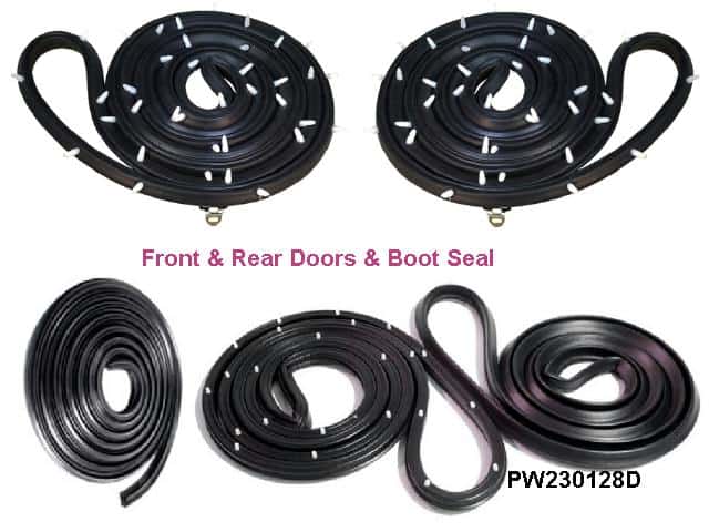 Weatherseal Kit: 67-68 Full Size 4 door POST Sedan - Base Kit